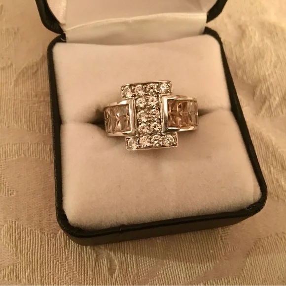 925 Sterling Silver Pink and Clear 925 Ring 🤩 - Picture 8 of 9